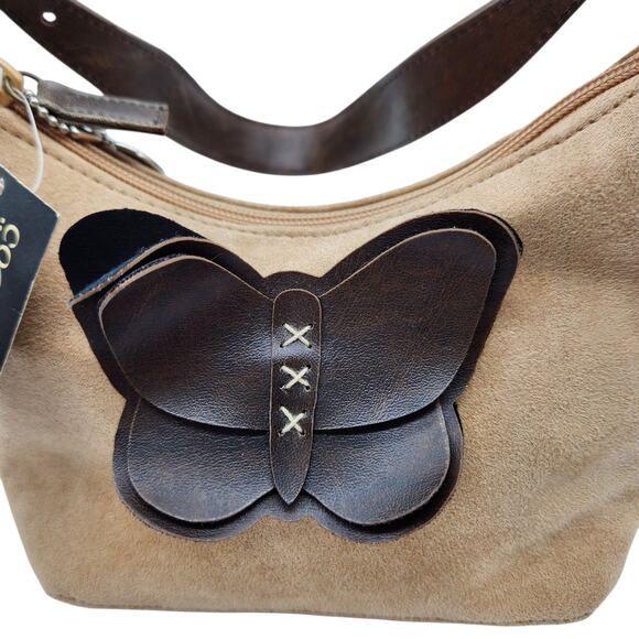 Connections Brown Butterfly Handbag NWT with Flaws Y2K - Picture 4 of 5